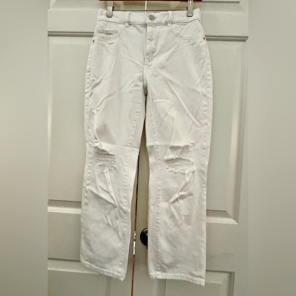 DL1961 Sz 26 Patti Straight High Rise Jean in White Distressed - Picture 5 of 12